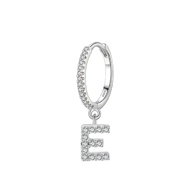 Pendientes de aro con inicial e