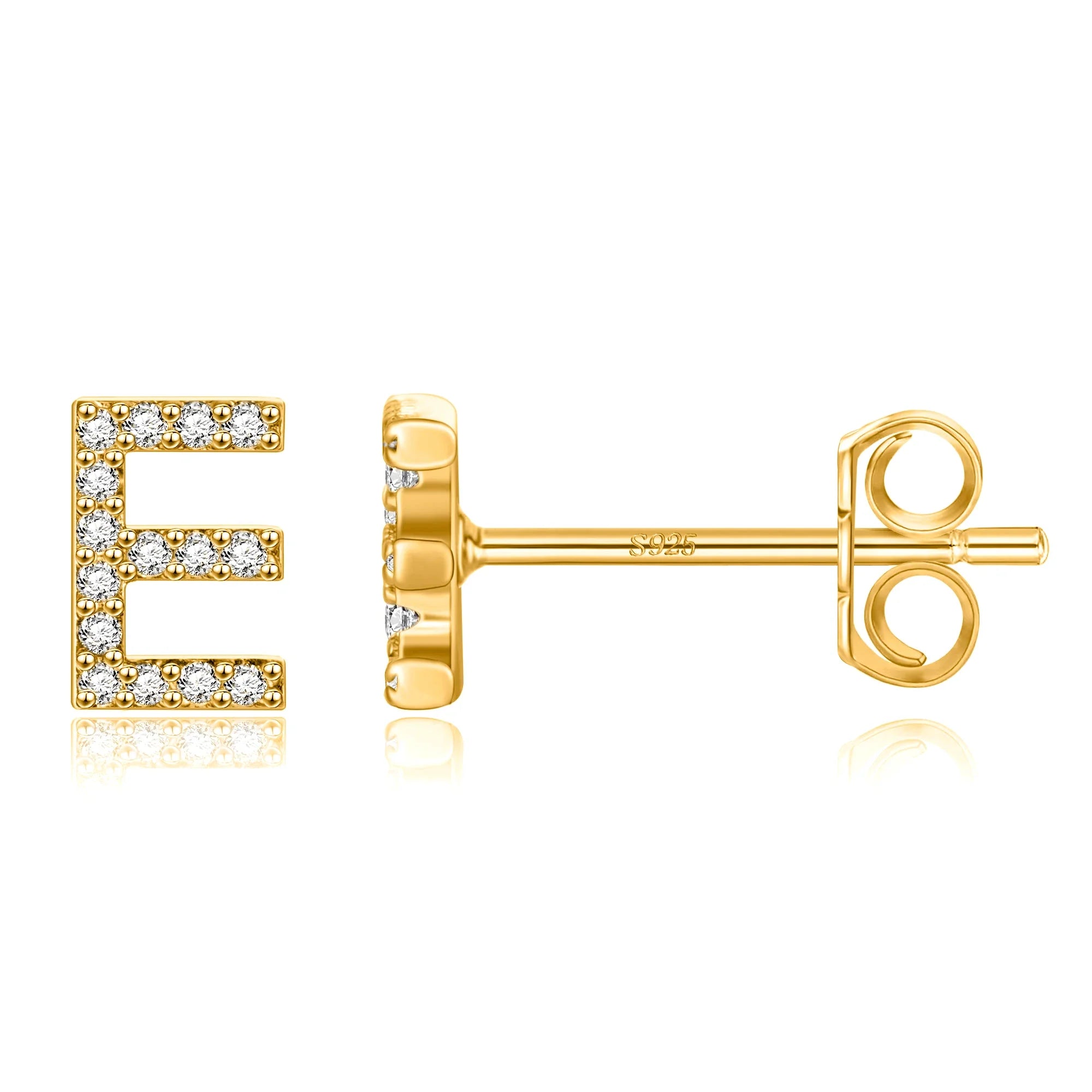 Pendientes iniciales de oro e