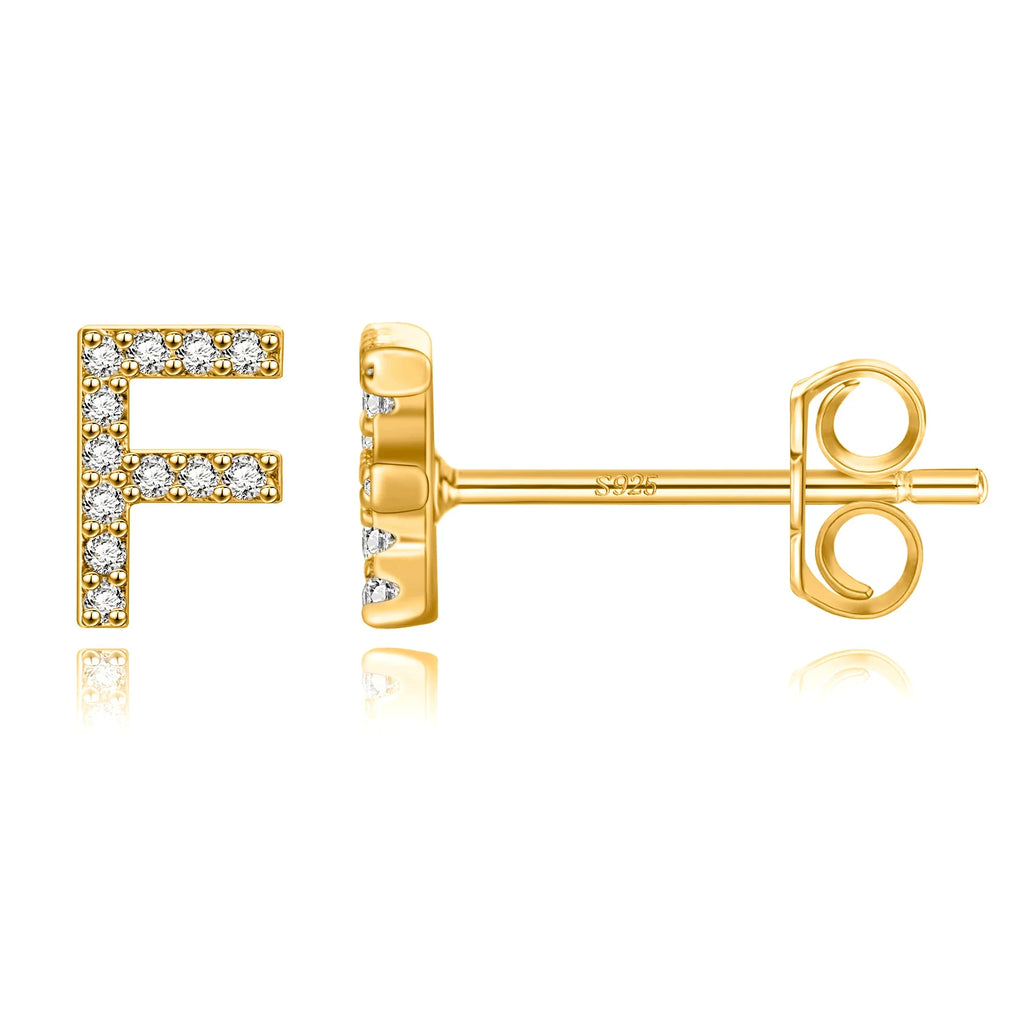 Pendientes iniciales de oro f