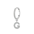 Pendientes de aro con inicial g