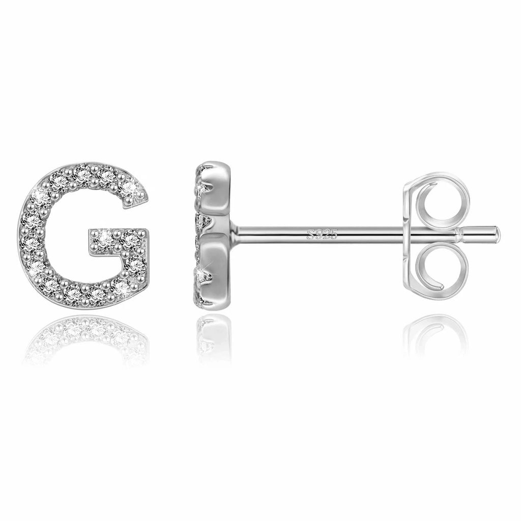 Pendientes iniciales de plata g