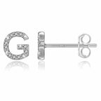 Pendientes iniciales de plata g