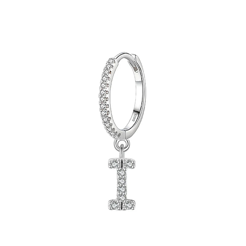 Pendientes de aro con inicial i