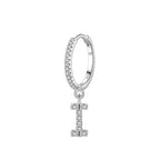 Pendientes de aro con inicial i