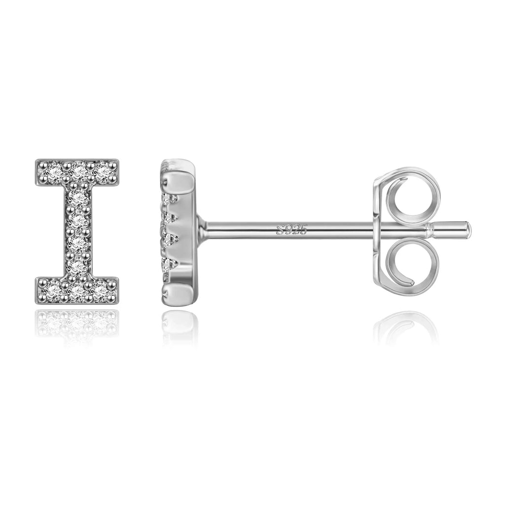 Pendientes iniciales de plata i