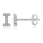 Pendientes iniciales de plata i
