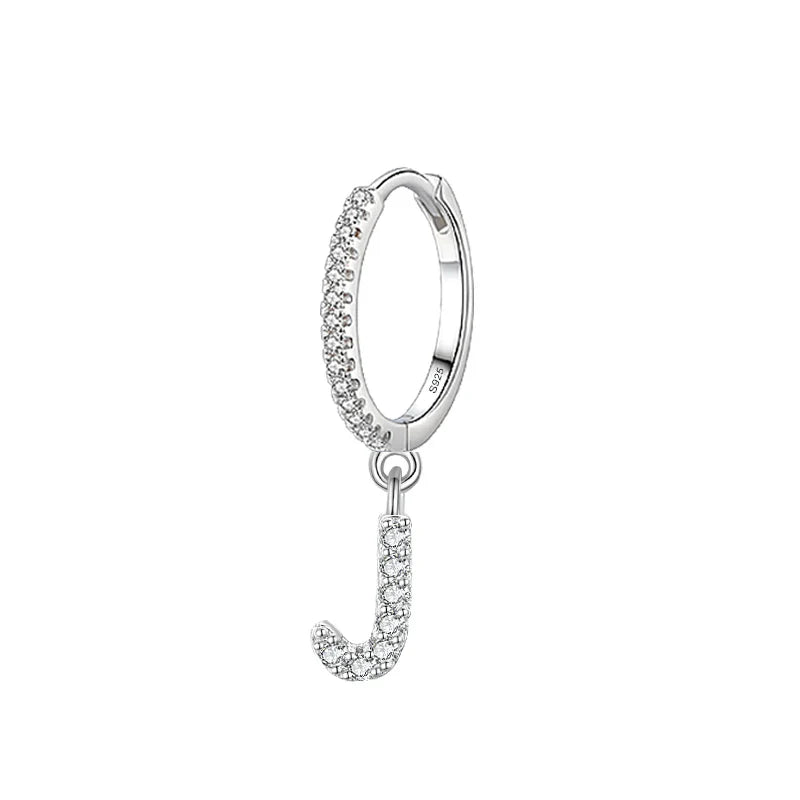 Pendientes de aro con inicial j