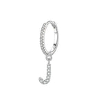 Pendientes de aro con inicial j