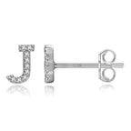 Pendientes iniciales de plata j