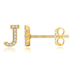 Pendientes iniciales de oro j