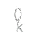 Pendientes de aro con inicial k