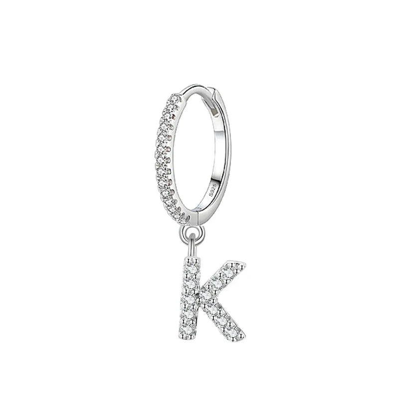 Pendientes de aro con inicial k