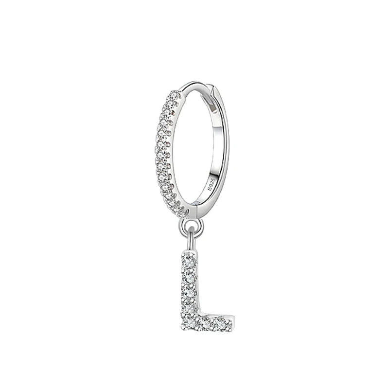 Pendientes de aro con inicial l