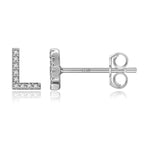 Pendientes iniciales de plata l
