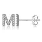 Pendientes iniciales de plata m