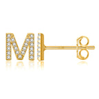 Pendientes iniciales de oro m