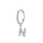 Pendientes de aro con inicial n
