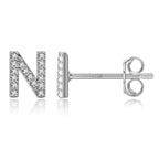Pendientes iniciales de plata n