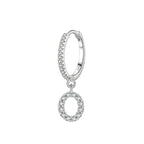Pendientes de aro con inicial o