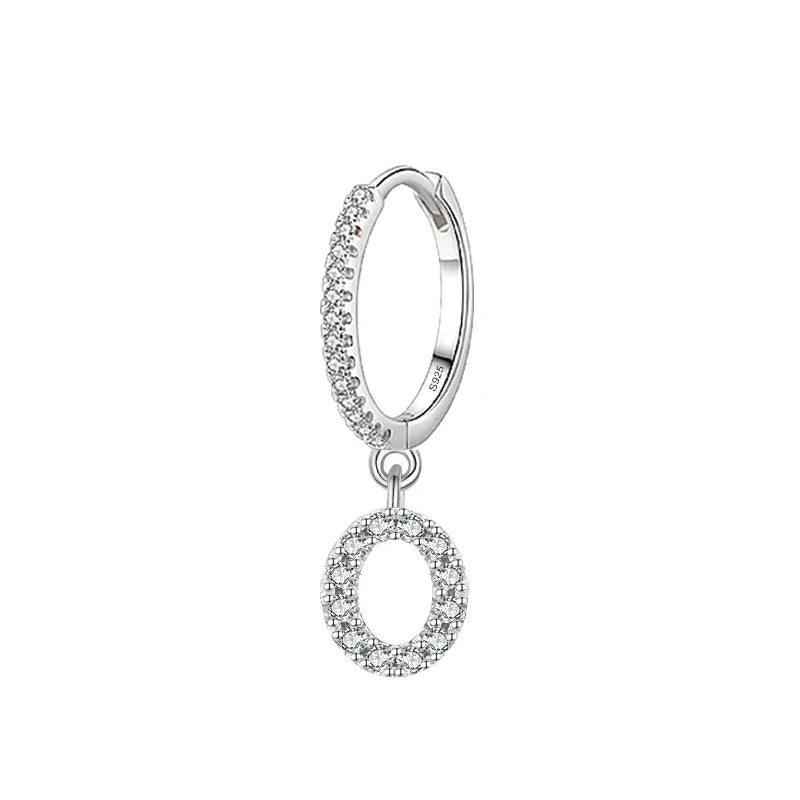 Pendientes de aro con inicial o