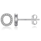 Pendientes iniciales de plata o