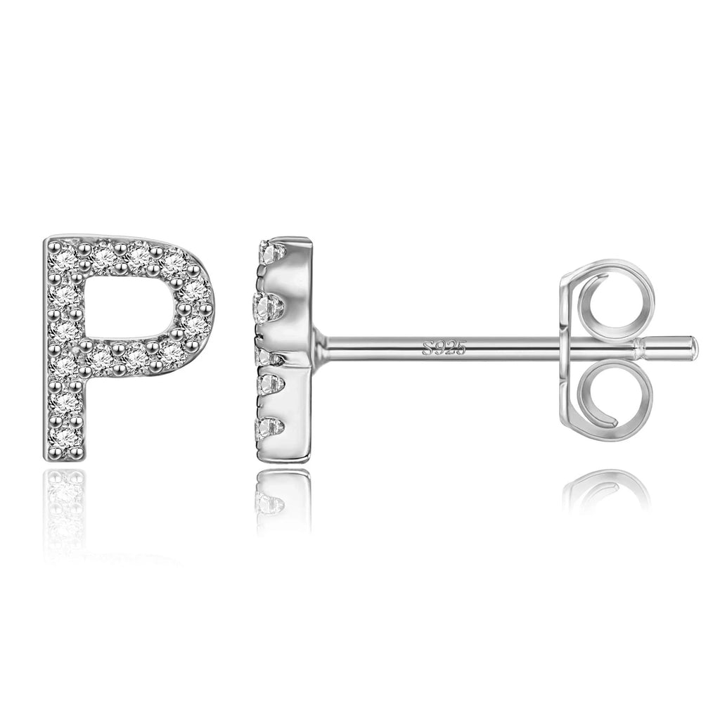 Pendientes iniciales de plata p