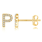 Pendientes iniciales de oro p