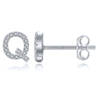 Pendientes iniciales de plata q