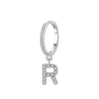 Pendientes de aro con inicial r