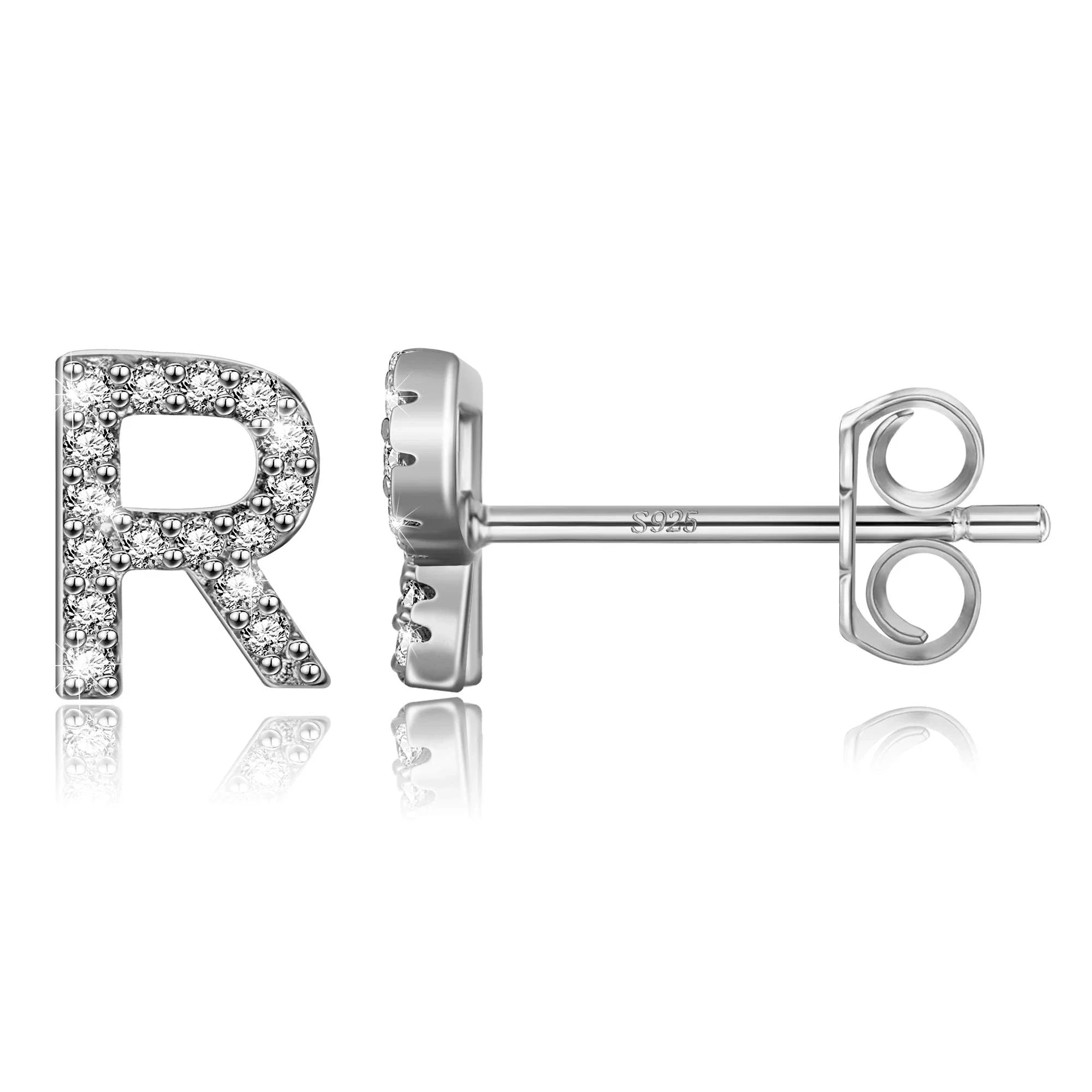 Pendientes iniciales de plata r