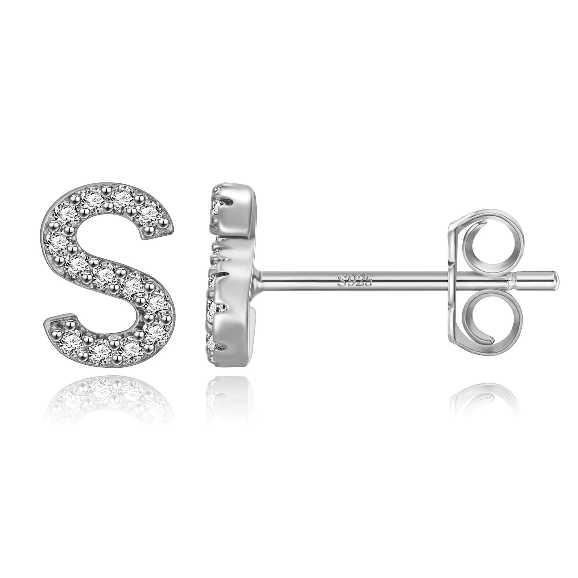 Pendientes iniciales de plata s