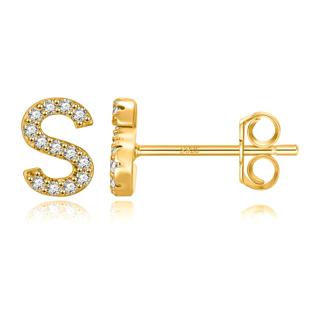 Pendientes iniciales de oro s