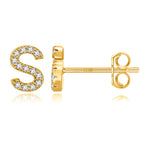 Pendientes iniciales de oro s