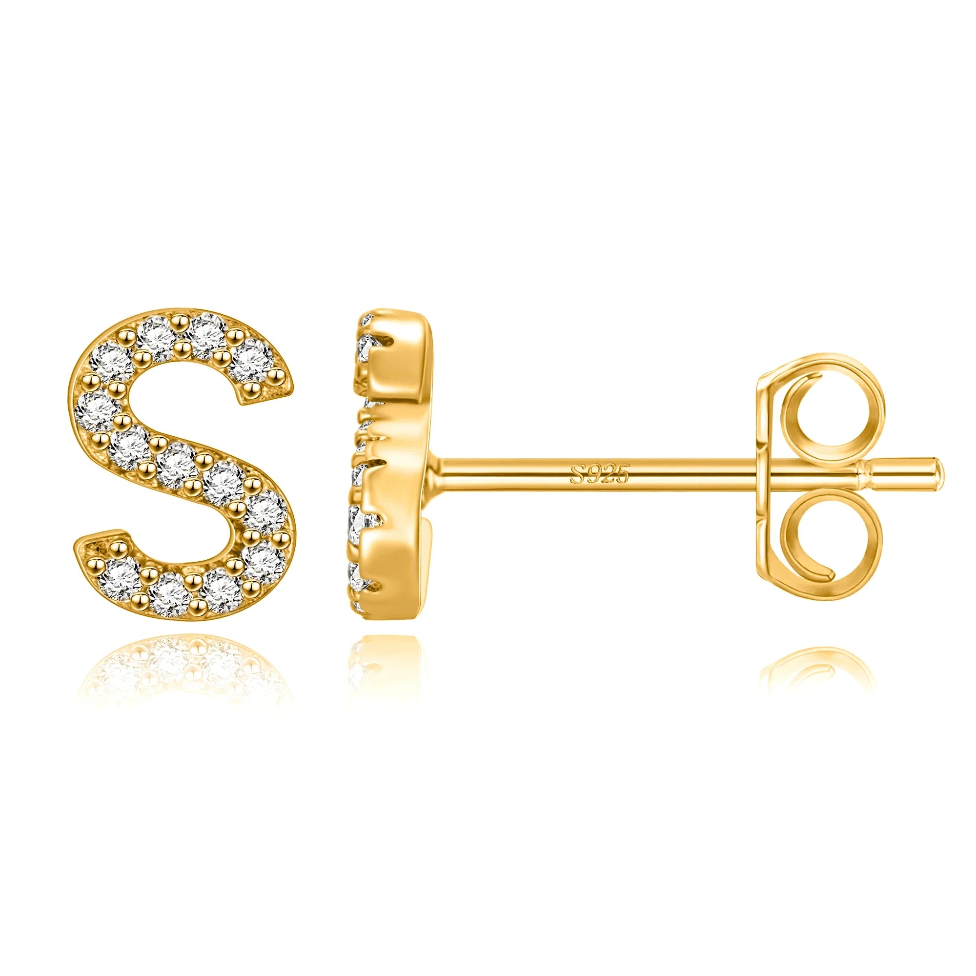 Pendientes iniciales de oro s