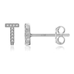 Pendientes iniciales de plata t