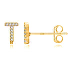 Pendientes iniciales de oro t
