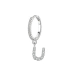 Pendientes de aro con inicial u