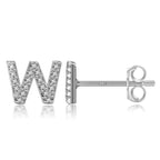 Pendientes iniciales de plata w