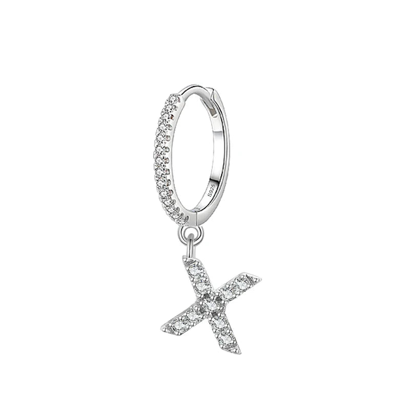 Pendientes de aro con inicial x