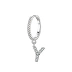 Pendientes de aro con inicial y