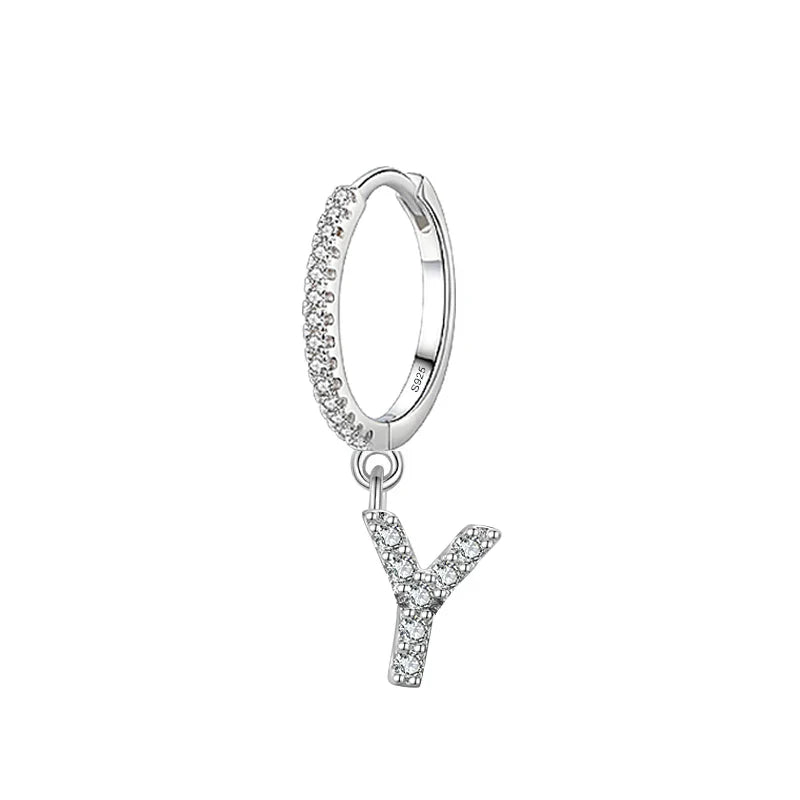 Pendientes de aro con inicial y