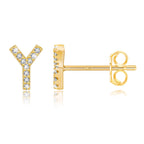 Pendientes iniciales de oro y