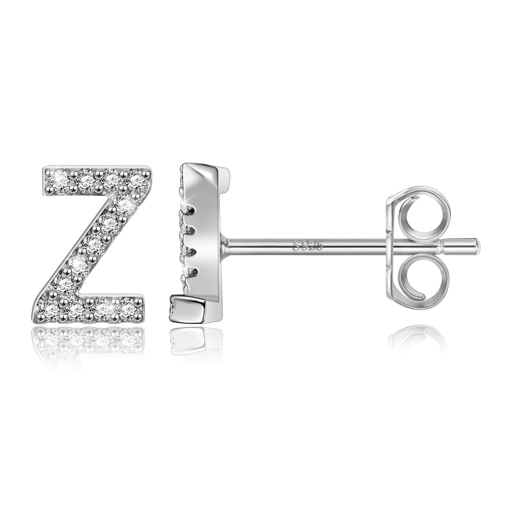 Pendientes iniciales de plata z