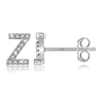 Pendientes iniciales de plata z