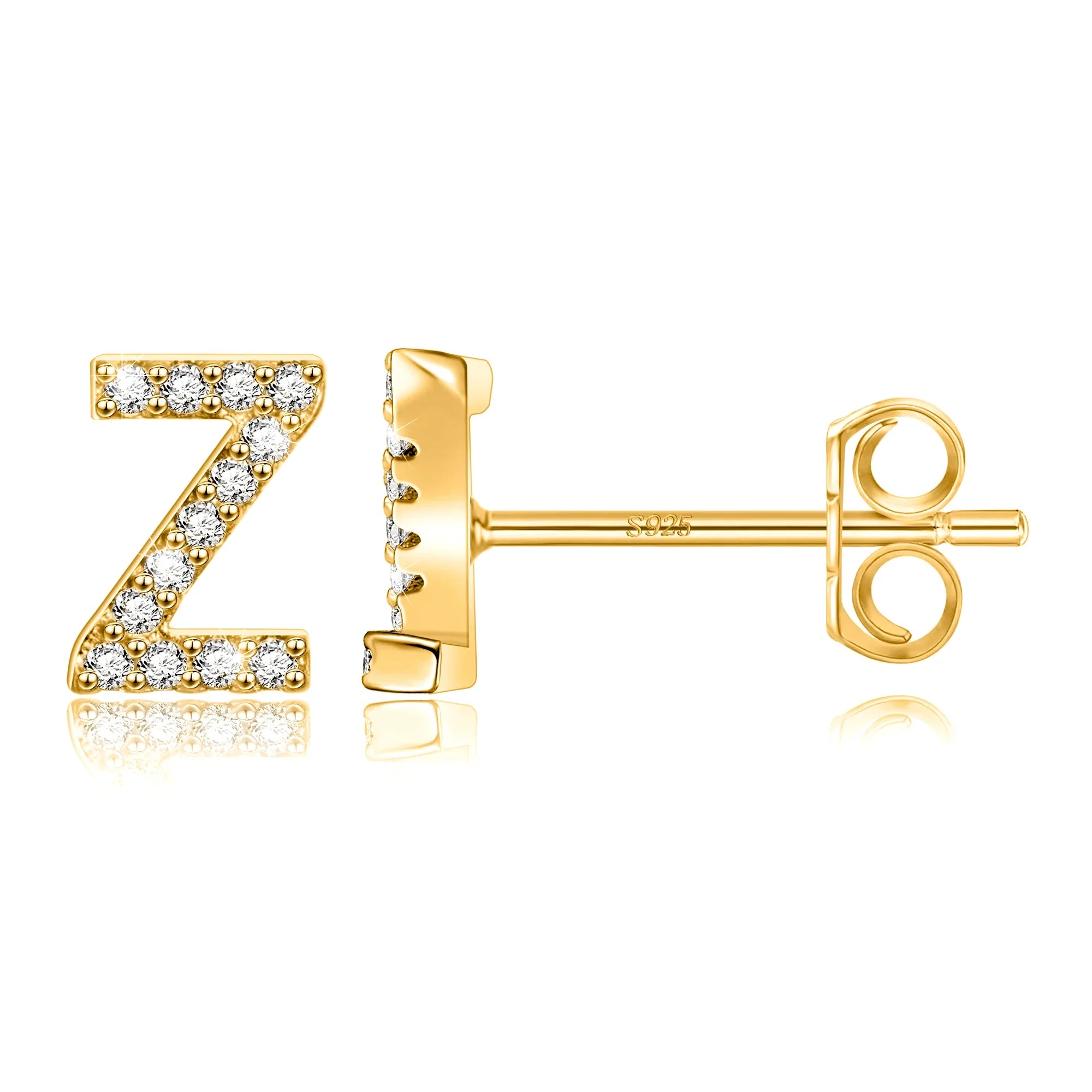 Pendientes iniciales de oro z