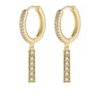 Pendientes de aro con inicial para mujer i