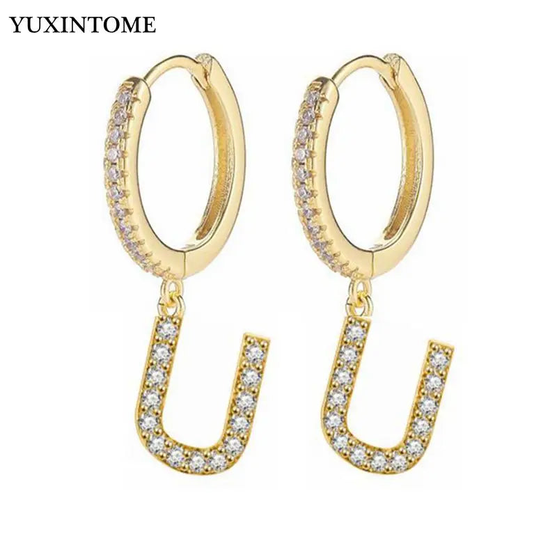 Pendientes inicial para mujer - letra 