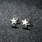 Pendientes Ligeros Clavo Estrella plata