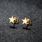 Pendientes Ligeros Clavo Estrella oro