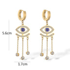 Pendientes Ojo Malo Azul Largos